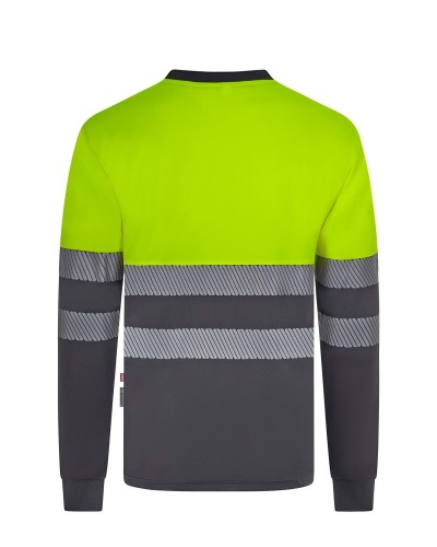 Camiseta Poliéster Reciclado Bicolor M/L Cinta Segmentada. UPF 50+