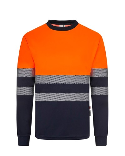 Camiseta Poliéster Reciclado Bicolor M/L Cinta Segmentada. UPF 50+