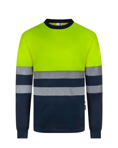 Camiseta Poliéster Reciclado Bicolor M/L Cinta Segmentada. UPF 50+