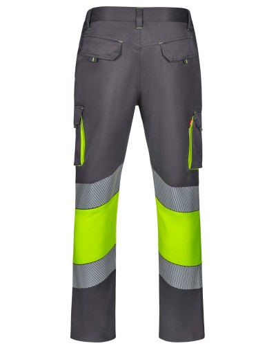 Pantalón Stretch Bicolor Cinta Segmentada. 77% pol. 20% alg. 3% elas. 250 g/m2