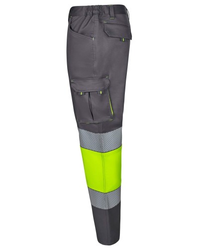 Pantalón Stretch Bicolor Cinta Segmentada. 77% pol. 20% alg. 3% elas. 250 g/m2
