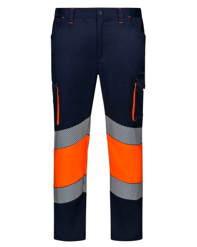 Pantalón Stretch Bicolor Cinta Segmentada. 77% pol. 20% alg. 3% elas. 250 g/m2