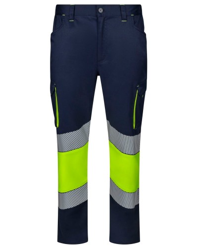 Pantalón Stretch Bicolor Cinta Segmentada. 77% pol. 20% alg. 3% elas. 250 g/m2