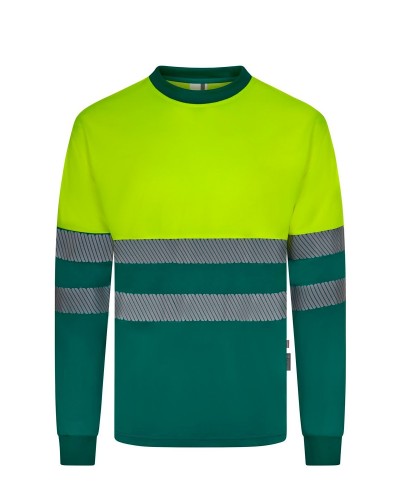 Camiseta Algodón Bicolor M/L Cinta Segmentada. Piqué. 55% alg. 45% pol. 150 g/m2