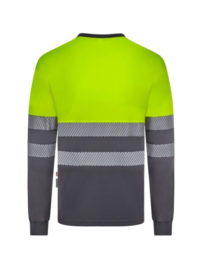 Camiseta Algodón Bicolor M/L Cinta Segmentada. Piqué. 55% alg. 45% pol. 150 g/m2