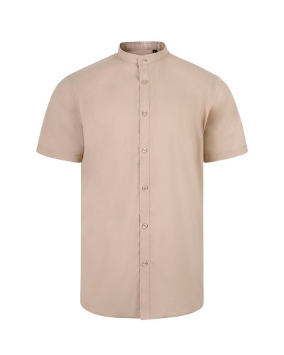 Camisa Stretch M/Corta. BEIGE CLARO
