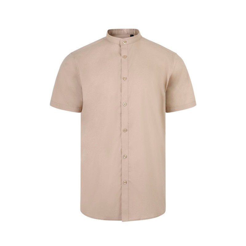 Camisa Stretch M/Corta. BEIGE CLARO