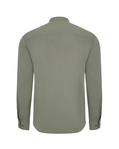 Camisa Stretch cuello Mao. 67% alg. 29% pol. 4% elas. CELESTE