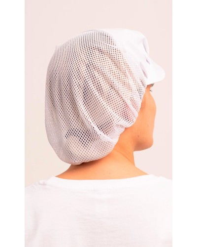 Pack Cofia con visera, 5 unid. 65% Pol. 35% Alg. Rejilla 100% Poliéster