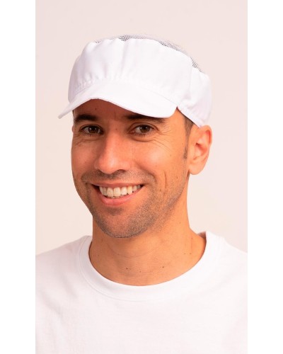 Pack Gorra con visera, 10 unid. 65% Pol. 35% Alg. Rejilla 100% Poliéster