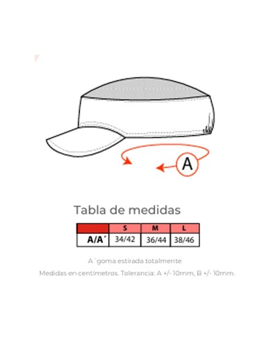 Pack Gorra con visera, 10 unid. 65% Pol. 35% Alg. Rejilla 100% Poliéster