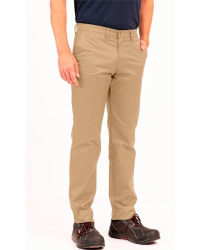 Pantalón Chino Elástico e Hidrofugado. 70% Pol. 26% Alg. 4% Elas. 240gr/m2