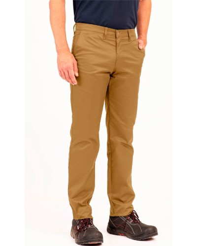 Pantalón Chino Elástico e Hidrofugado. 70% Pol. 26% Alg. 4% Elas. 240gr/m2