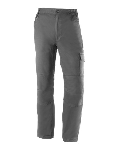 Pantalón elástico reforzado en culera con abertura para rodilleras  68% Alg - 30% Pol - 2% Elastano 260g/m2