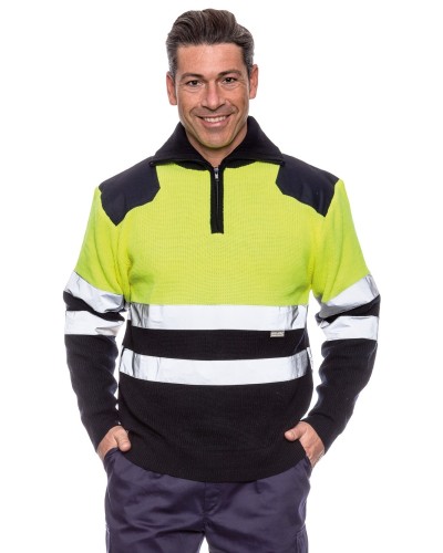 Jersey Bicolor Alta Visibilidad Cuello Alto