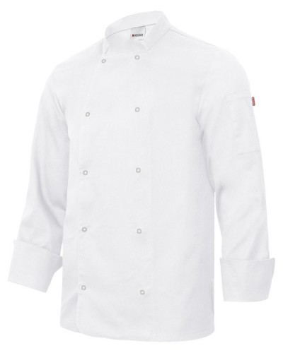 Chaqueta Cocina Manga Larga Cierre Corchetes