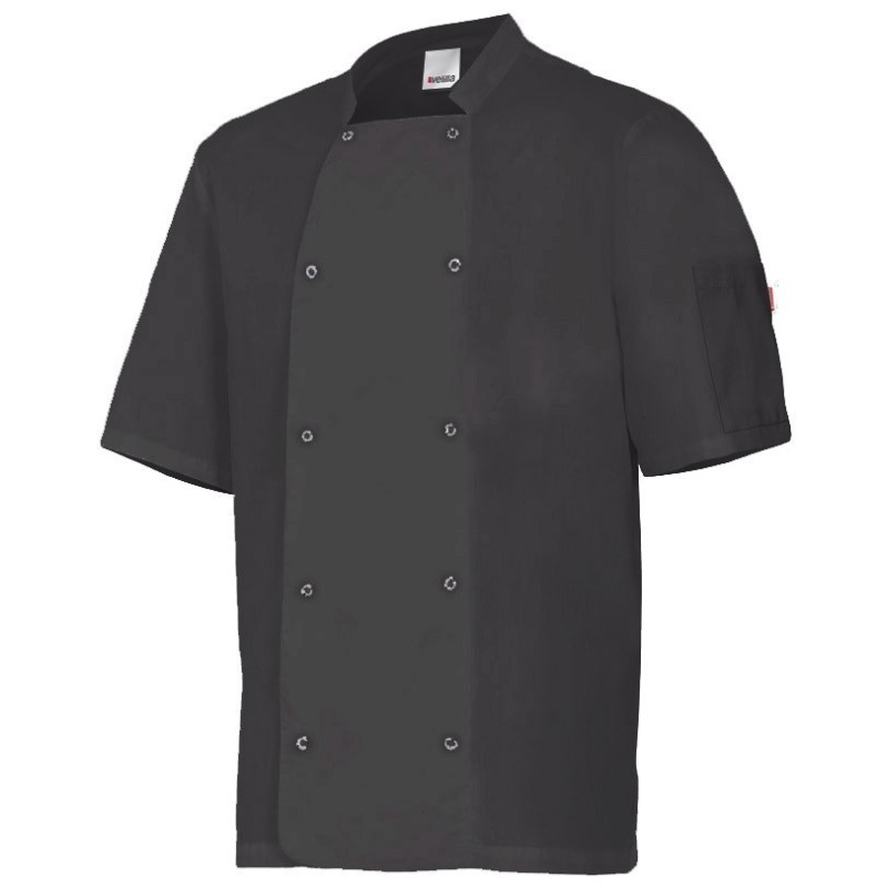 Chaqueta Cocina Manga Corta Cierre Corchetes