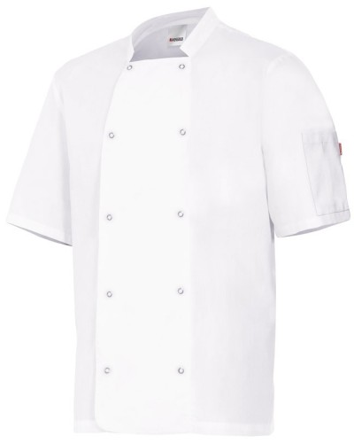 Chaqueta Cocina Manga Corta Cierre Corchetes