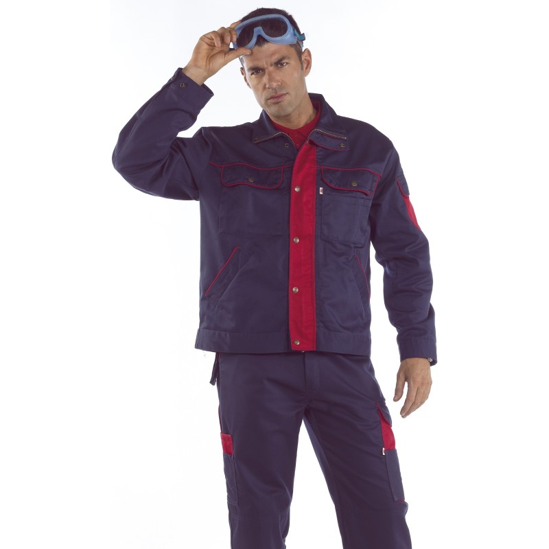 Cazadora Bicolor Unisex Multibolsillos
