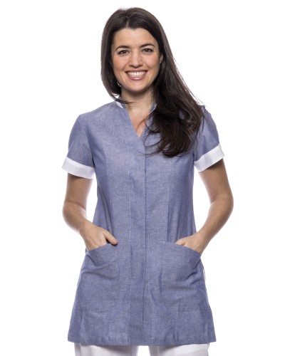 Casaca Mujer Bicolor 100% Algodón